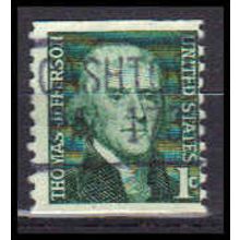 Used 1299 1c Thomas Jefferson Cashtown, PA. E1243
