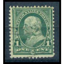 Used 279 1c Benjamin Franklin Barely Clears WA0036
