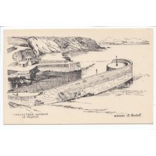Charlestown Harbour St Austell Cornwall Sketch Postcard