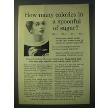 1955 Sugar Information, Inc. Ad - How many Calories in a spoonful of sugar?