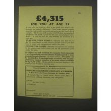 1955 Sun Life Assurance Ad - For You At Age 55