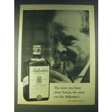 1958 Ballantine's Scotch Ad - The more you know about Scotch, the more you like