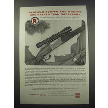 1965 Redfield Scopes Ad - Better Than Necessary