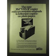 1973 3M VHS-R Copier Ad - Reduces Oversize