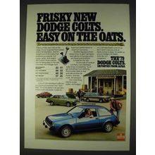 1979 Dodge Colt Hatchback Ad - Easy on the Oats