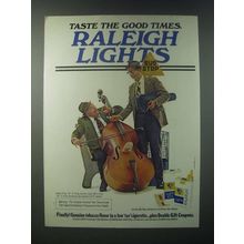 1979 Raleigh Lights Cigarettes Ad - Musicians