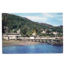 THE PIER, TIGHNABRUCH, ARGYLL, unused vintage postcard by J arthur Dixon 4827 =