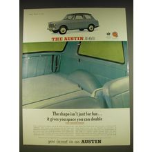 1963 Austin A40 Car Ad - The shape isn't just for fun.. It gives you space