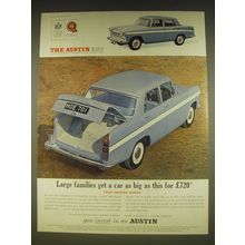 1963 Austin A60 Car Ad - Large families get a car as big as this for £720