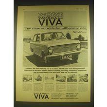1963 Vauxhall Viva Car Ad - The 1 litre car with the millionaire ride