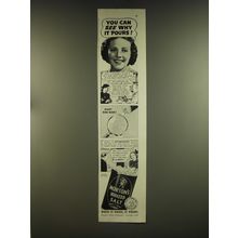1939 Morton's Iodized Salt Ad - You can see why it pours