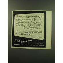 1949 RCA Victor Television Ad - The fun, thrill and excitement at our house