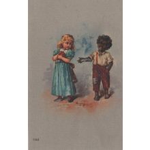 African American Hand Of Racial Harmony Friendship Old Postcard
