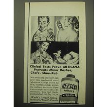 1957 Mexsana Powder Advertisement - Clinical tests prove