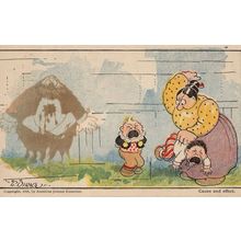 Cause & Effect Strict Mother Discipline Smacking Child Comic Old Postcard