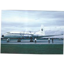 BRITANNIA AIRCRAFT BRITANNIA AIRWAYS AT BIRMINGHAM AIRPORT CARD NO FP 45