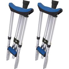 Carex Folding Aluminum under Arm Crutches for Adults 4'11" to 6'1", 2 Lightweigh