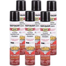 Rust-Oleum 334128-6PK Stops Rust Turbo Spray System Spray Paint, 24 Oz, Gloss Bl