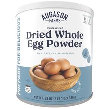 Augason Farms Pasteurized Dried Whole Egg Powder Can, Real Eggs, Emergency Food