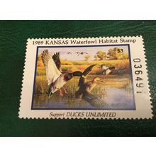 ICOLLECTZONE US Kansas 1989 Duck Habitat Very Fine NH