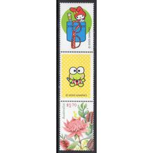 2025 HELLO KITTY AND FRIENDS, MNH WILDFLOWERS STAMP + FRIENDS GUTTER & TAB. 106