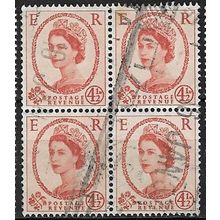 1958/1965 SG 577 - fine used (o) - block of 4