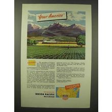 1945 Union Pacific Railroad Ad - Your America, Colorado