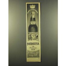 1946 Barbarossa Beer Ad - Pleasant Memories