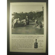 1963 Jack Daniel's Whiskey Ad - Putting Up New Sawmill