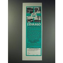 1963 Idaho State Department of Commerce and Development Ad - Go where the fun is