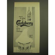 1958 Carlsberg Beer Ad - They're all calling for Calrsberg