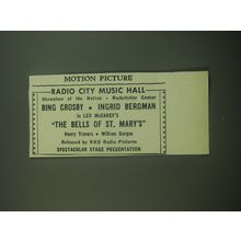 1946 RKO The Bells of St. Mary's Movie Ad - Radio City Music Hall