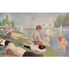 Seurat Bathing At Asnieres Original Tate Gallery Painting Postcard