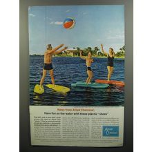 1962 Allied Chemical Urethane Water Shoes Ad - Have Fun on the Water