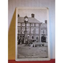 JUBILEE CLOCK, NEWBURY, BERKSHIRE, used antique postcard. by H H Palmer c.1906 =