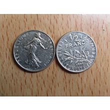 France Republic 1991 1/2 Franc Coin