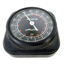 Vintage Airguide Altimeter The Breckenridge Japan Altitude Gauge Square Black