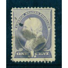 Used 212 1c Benjamin Franklin Just Clears M01396