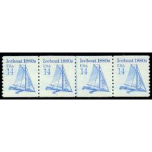 2134 14c Iceboat Fine MNH Dry Gum PNC 1/4 R0532