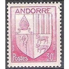 Andorre Français 1944 Michel 96 Neuf ** Cote (2008) 0.20 € Armoiries des Vallées
