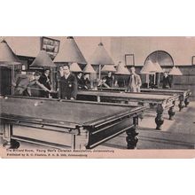 Billiards Room Young Mens Christian Association South Africa WW2 Old Postcard