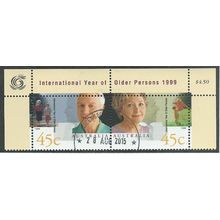 AUS 1999 SE~TE PAIR 45c 'YEAR OF THE OLDER PERSON' FINE USED (EBID38-553)