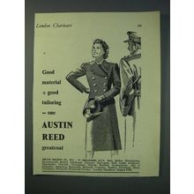 1942 Austin Reed Greatcoat Ad - Good material + good tailoring = one Austin