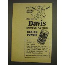 1955 Davis Baking Powder Ad - Biscuits Rise