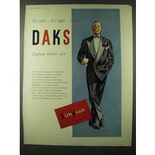 1955 DAKS Zephair Dinner Suit Ad - It's coolÉ it's lightÉ