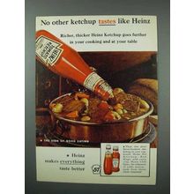 1960 Heinz Tomato Ketchup Ad - No Other Tastes Like