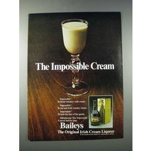 1980 Baileys Irish Cream Liqueur Ad - Impossible Cream