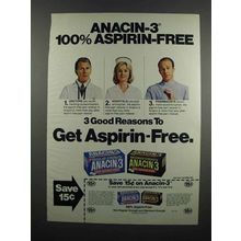 1983 Anacin-3 Medicine Ad - 100% Aspririn-Free