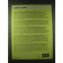 1989 Hughes Aircraft Ad - Satellite Earth Stations