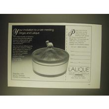1989 Lalique Society of America Degas Box Ad - Your invitation